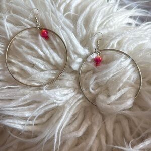 Handcrafted hoop dangle earrings